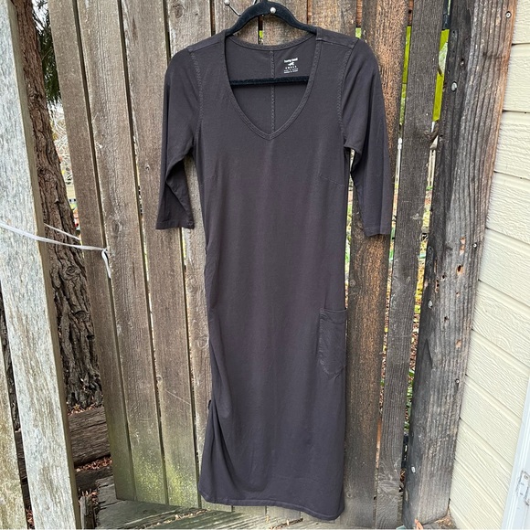 Horny Toad Taupe 3/4 Sleeve Muse Dress Sz S - Picture 3 of 15